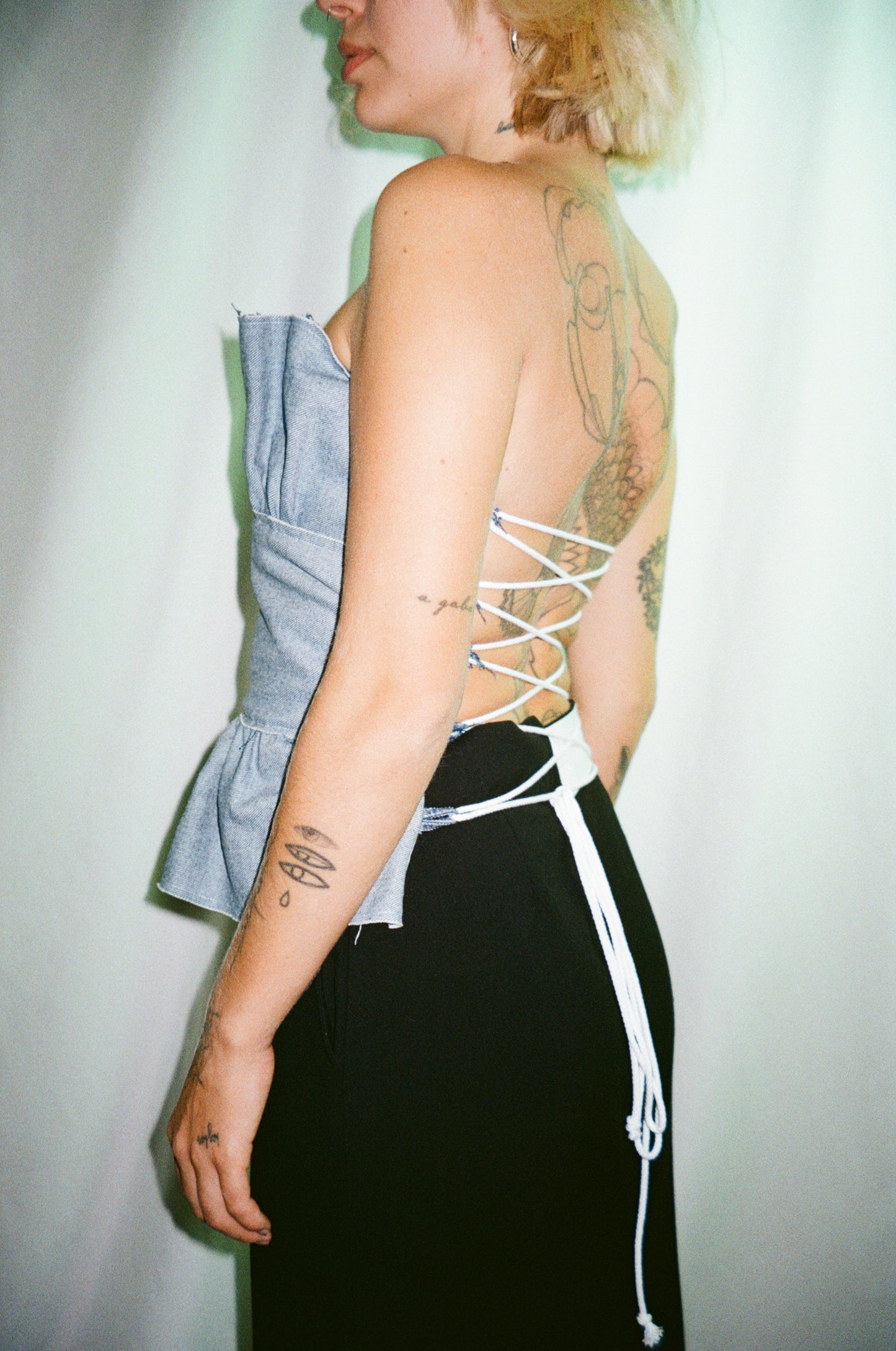 FF denim top || custom